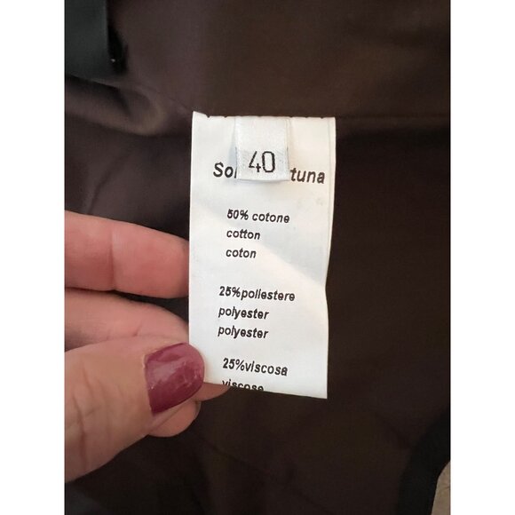 Vintage Sonia Fortuna Firenze Made in Italy Womens Brown Blazer With Gold Button - Picture 9 of 11